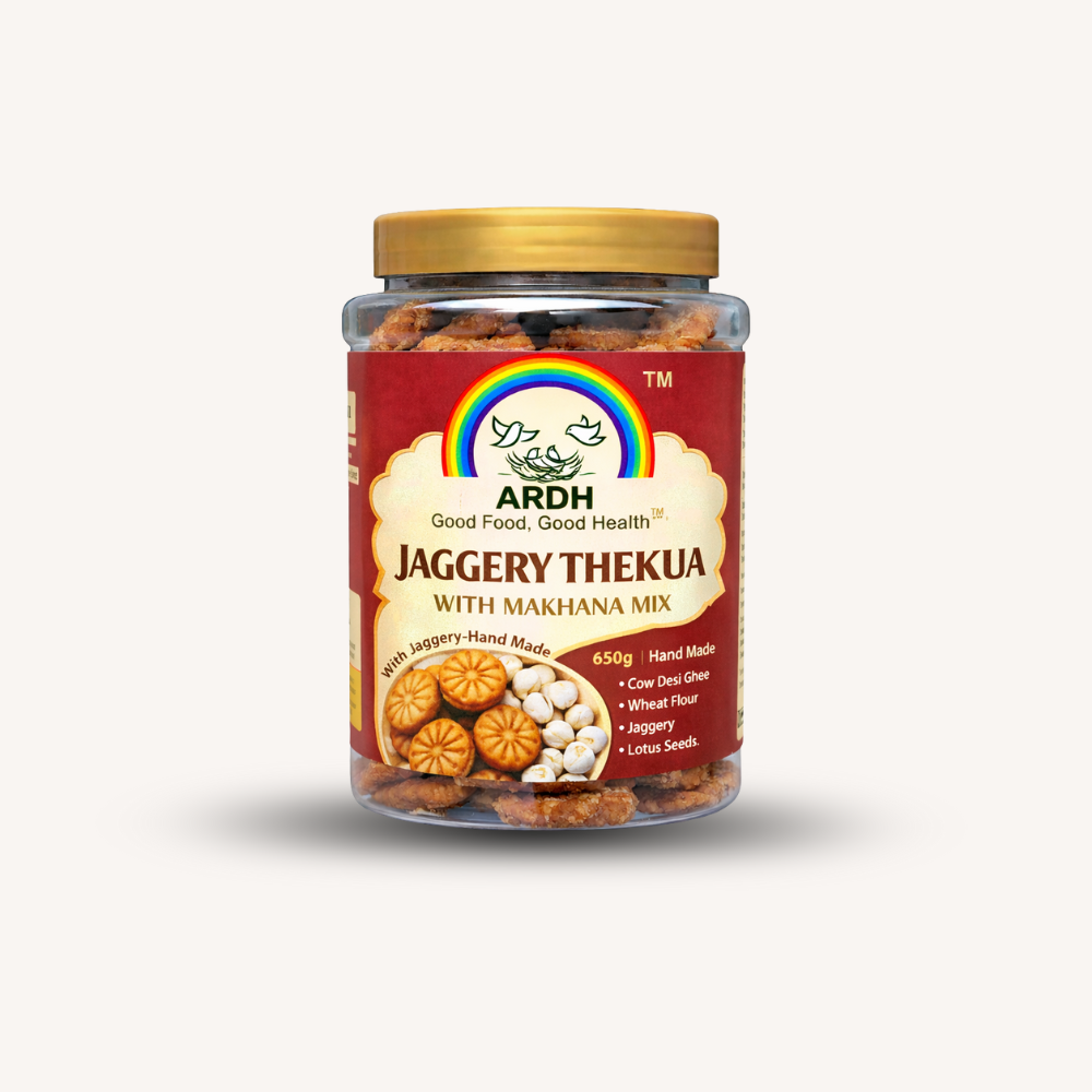 Jaggery Thekua with Makhana Mix