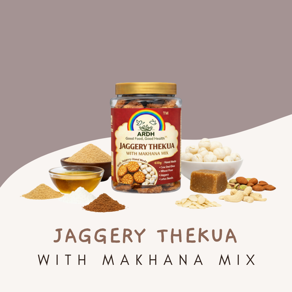 Jaggery Thekua with Makhana Mix