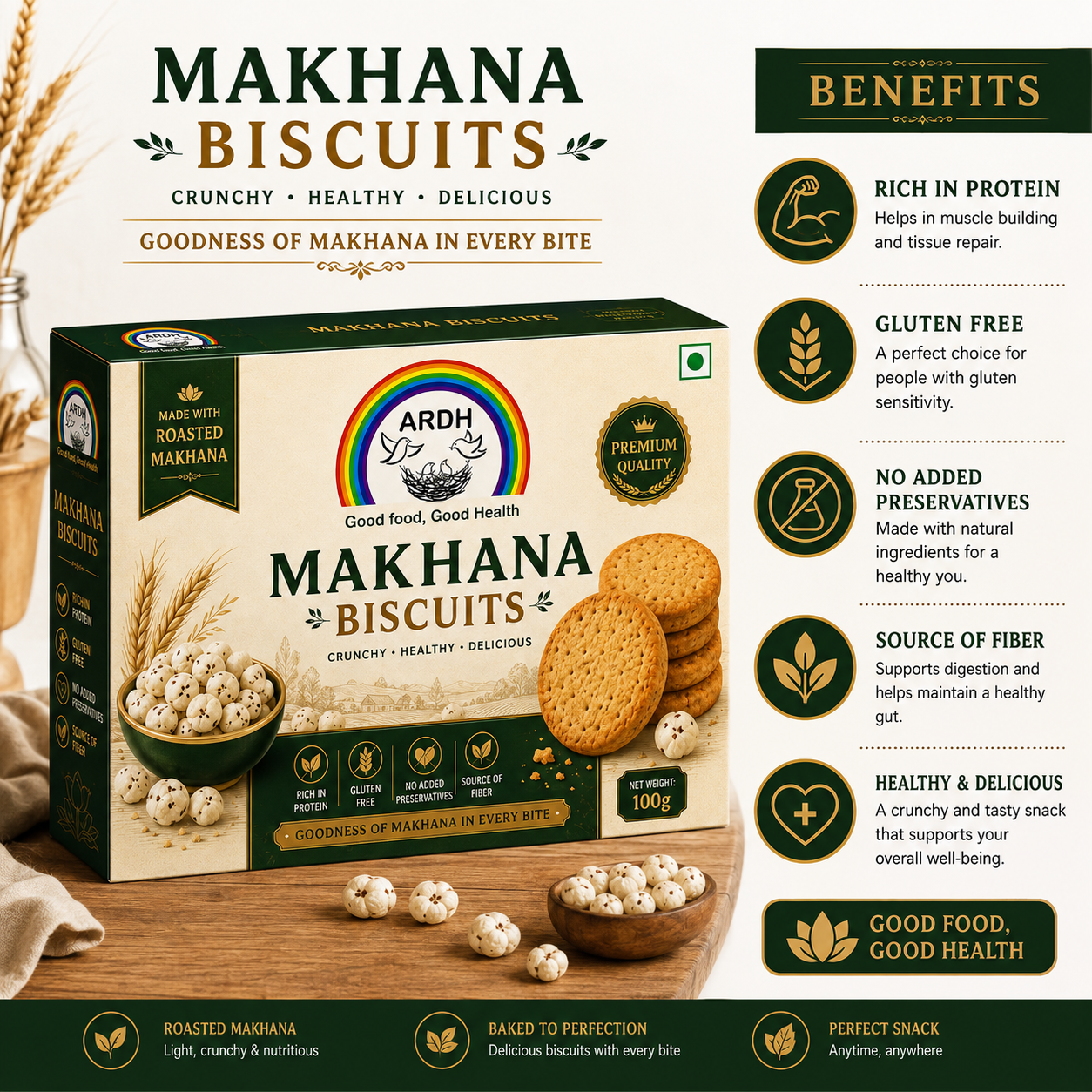 Premium Makhana Biscuits