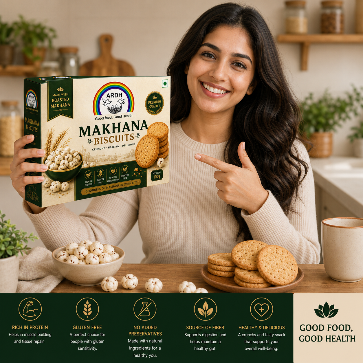 Premium Makhana Biscuits
